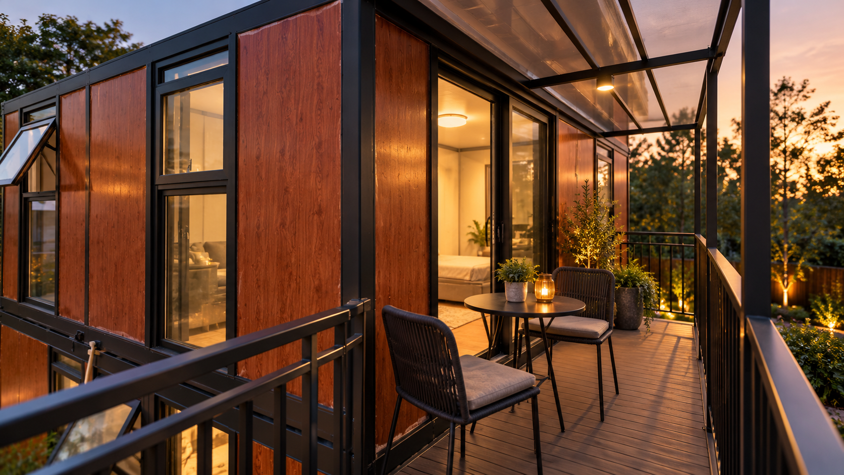 Upper terrace living area